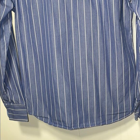 American Eagle Outfitters Blue Striped Men's Shirt - Picture 9 of 9